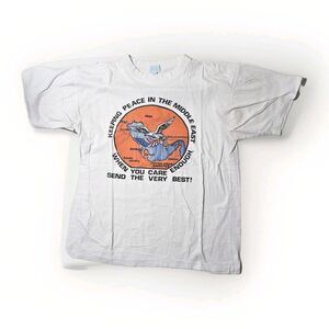 Vintage 90s Peace Middle East These Colors Dont Run Single Stitch t shirt sz Med